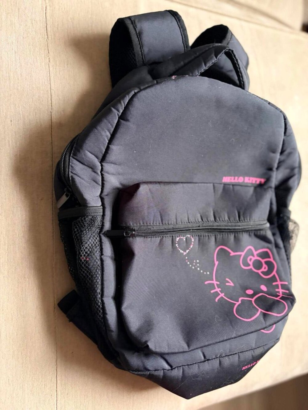 Hello Kitty Black Mini Backpack | Sanrio | Pink Graphic Backpack - Picture 3 of 7